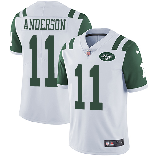 Nike Jets #11 Robby Anderson White Men's Stitched NFL Vapor Untouchable Limited Jersey
